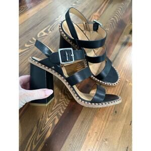 Marc by Marc Jacobs Vacchetta Block Heel Strappy Sandals Size EU  US 7.5